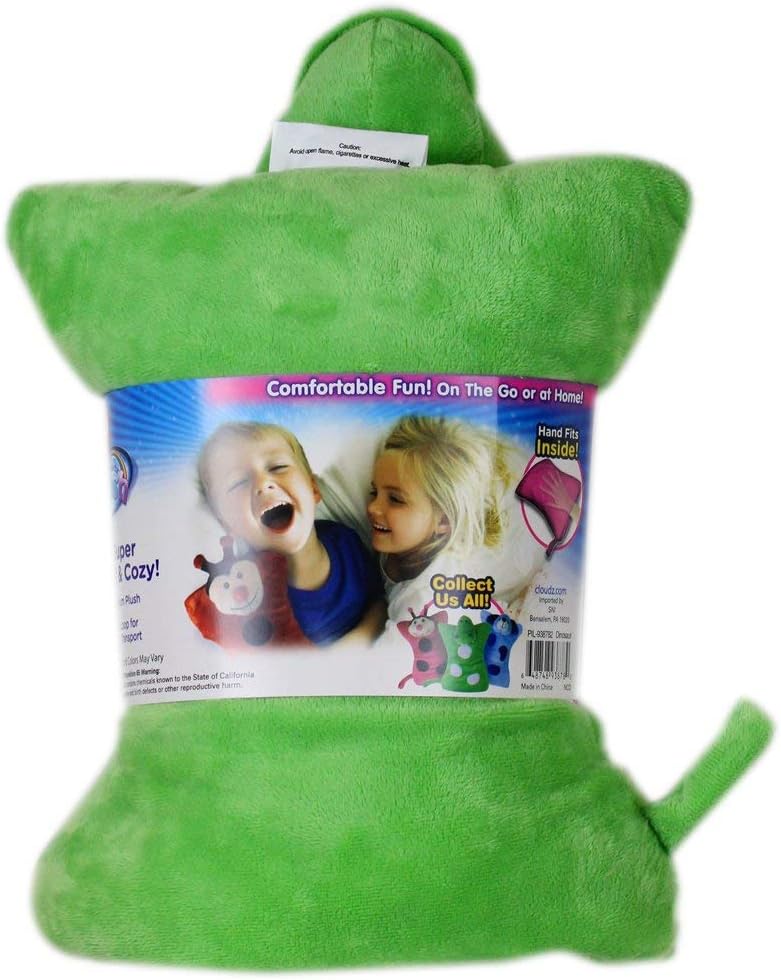 Cloudz Kids Super Soft N' Cuddly On Hand Animal Airplane Travel Pillow Pal! Keep Children Comfy and Supported with a Buddy While Traveling or just Resting at Home - Dinosaur - Image 5
